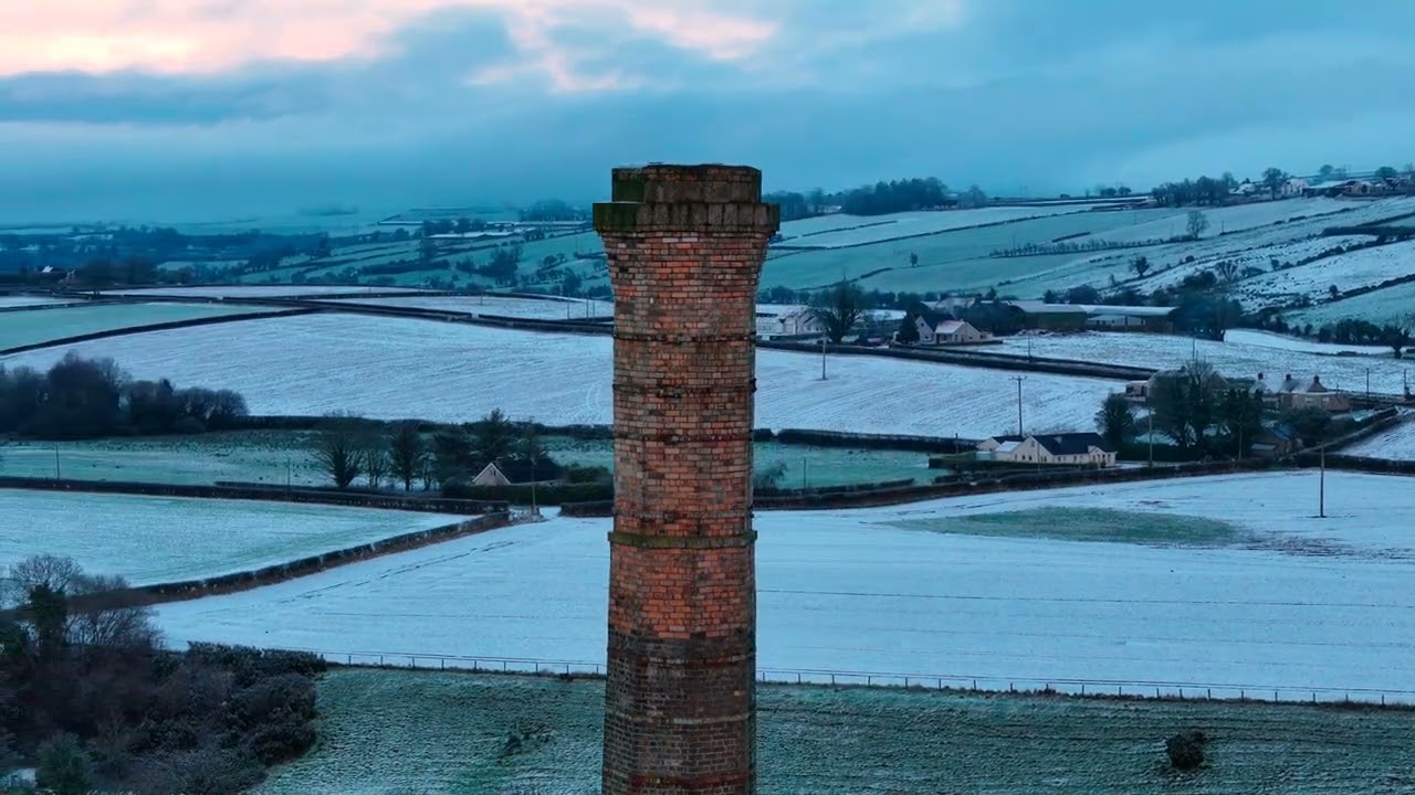 Sion mills.   herdmans mill   snow day (bonus chimney parallax)