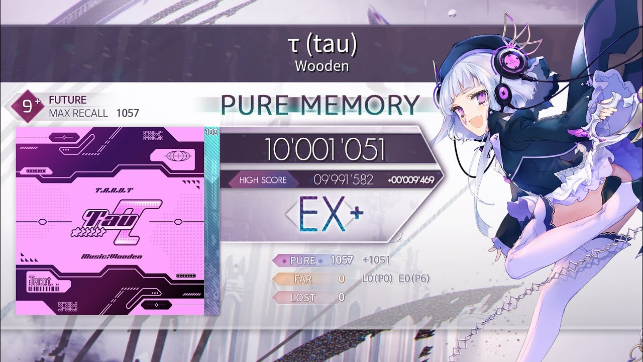 【Arcaea】 τ (tau) [FTR 9+] PM 10'001’051pts (Max -6)