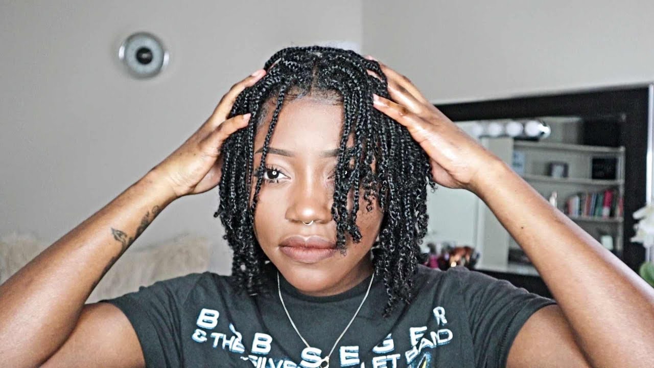 Как я увлажняю и ухаживаю за своими мини-косичками | Кеке Дж. #kekej #type4naturalhair
