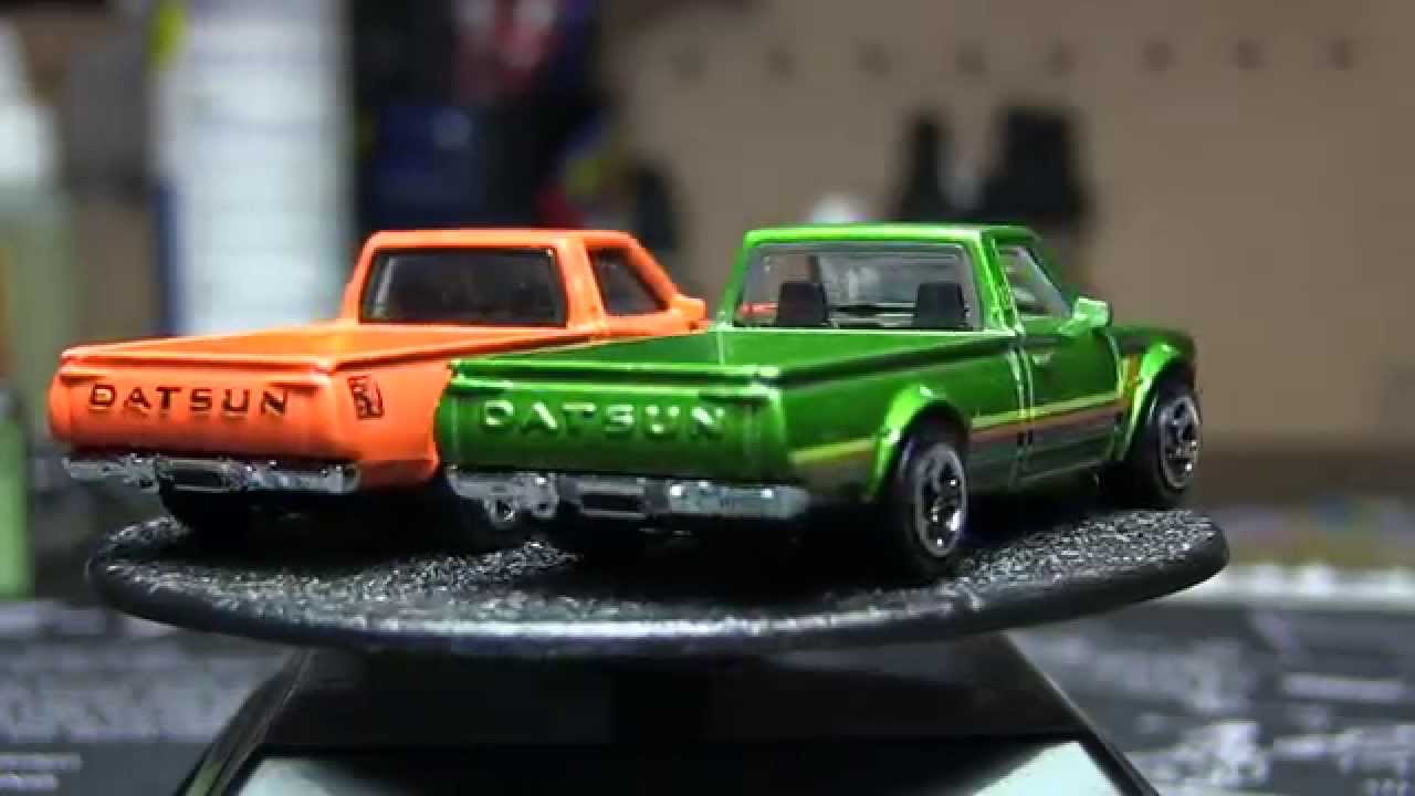 Hot Wheels : Datsun 620 Pickup in Orange & Green!
