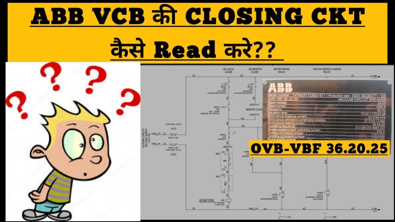 HOW TO READ #CLOSING CKT OF #ABB VCB (OVB-VBF 36.20.25) ??  @electricalknowledge2672