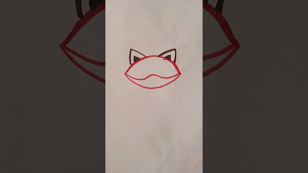 A Fox Head Cartoon # Shorts # Cartoon Drawings
