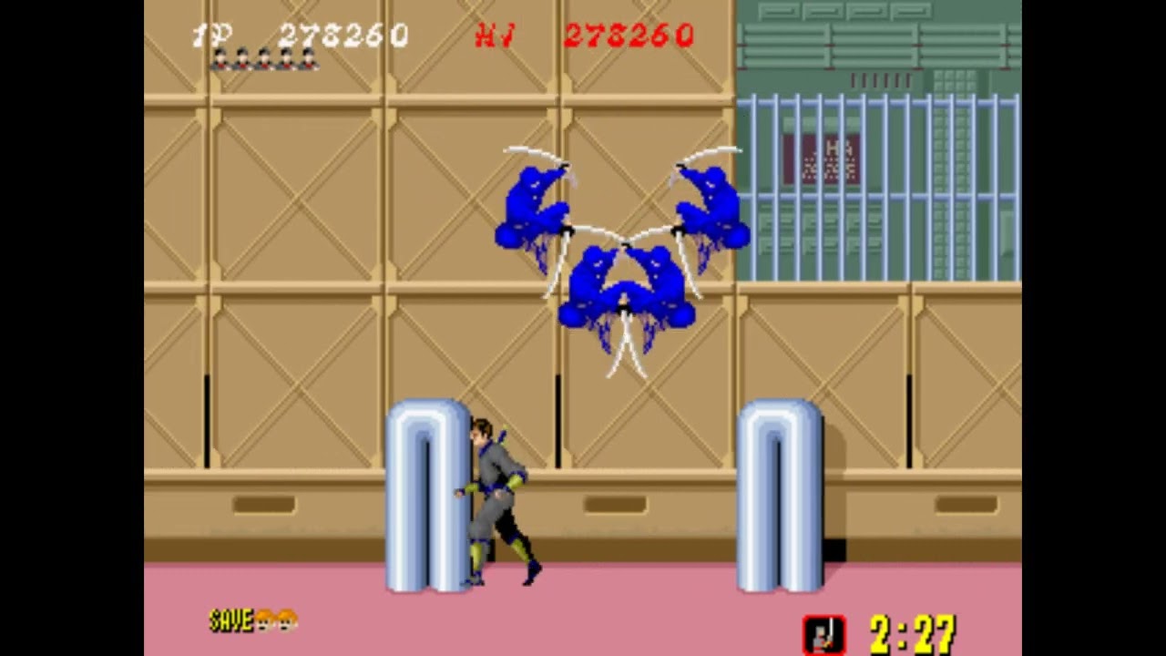 Shinobi - Arcade Longplay - No Shuriken - No Death.