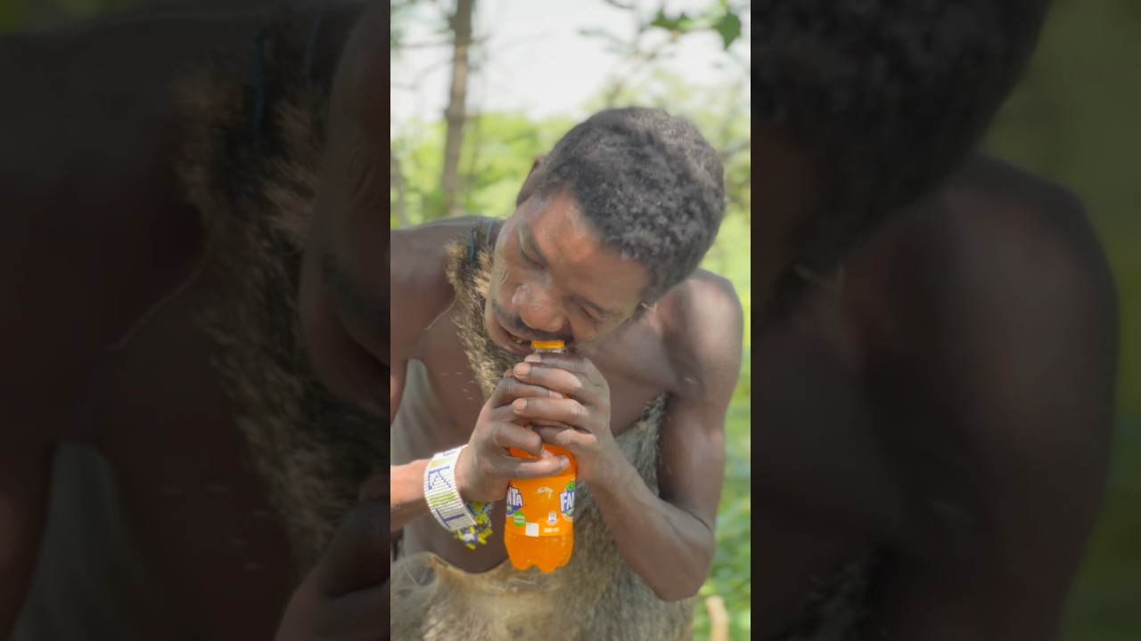 Hadzabe opening Fanta for new year 😂. Should @Coca-Cola add user manual in the bottle?😂 #fanta