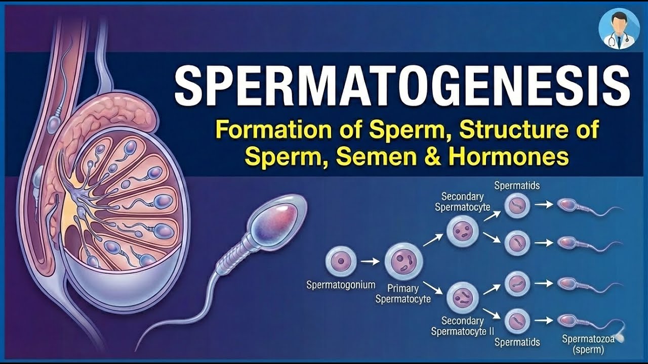 Spermatogenesis  class 12 | Structure of Sperm | Human Reproduction class 12 #biology #neet