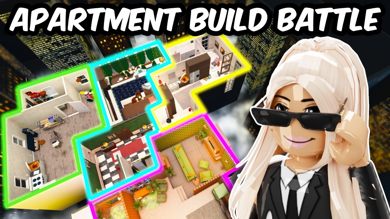$1M LUXURY APARTMENT BUILD BATTLE in BLOXBURG