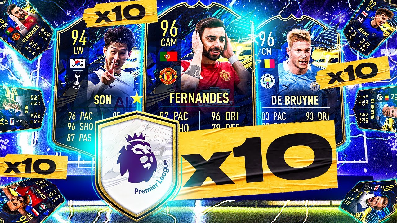 What do you get from 10 Guaranteed Premier League TOTS Upgrade Packs?