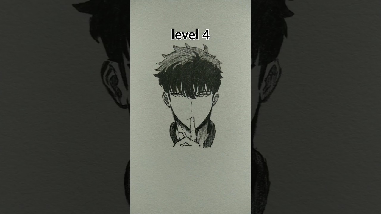 How to draw Sung Jin woo in different levels #sololeveling #shorts #drawing #anime