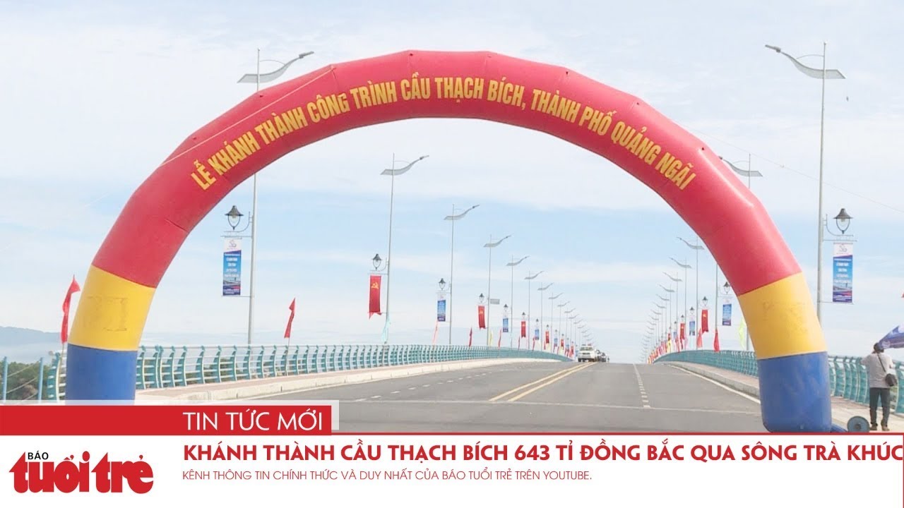 Khánh thành cầu Thạch Bích 643 tỉ đồng bắc qua sông Trà Khúc
