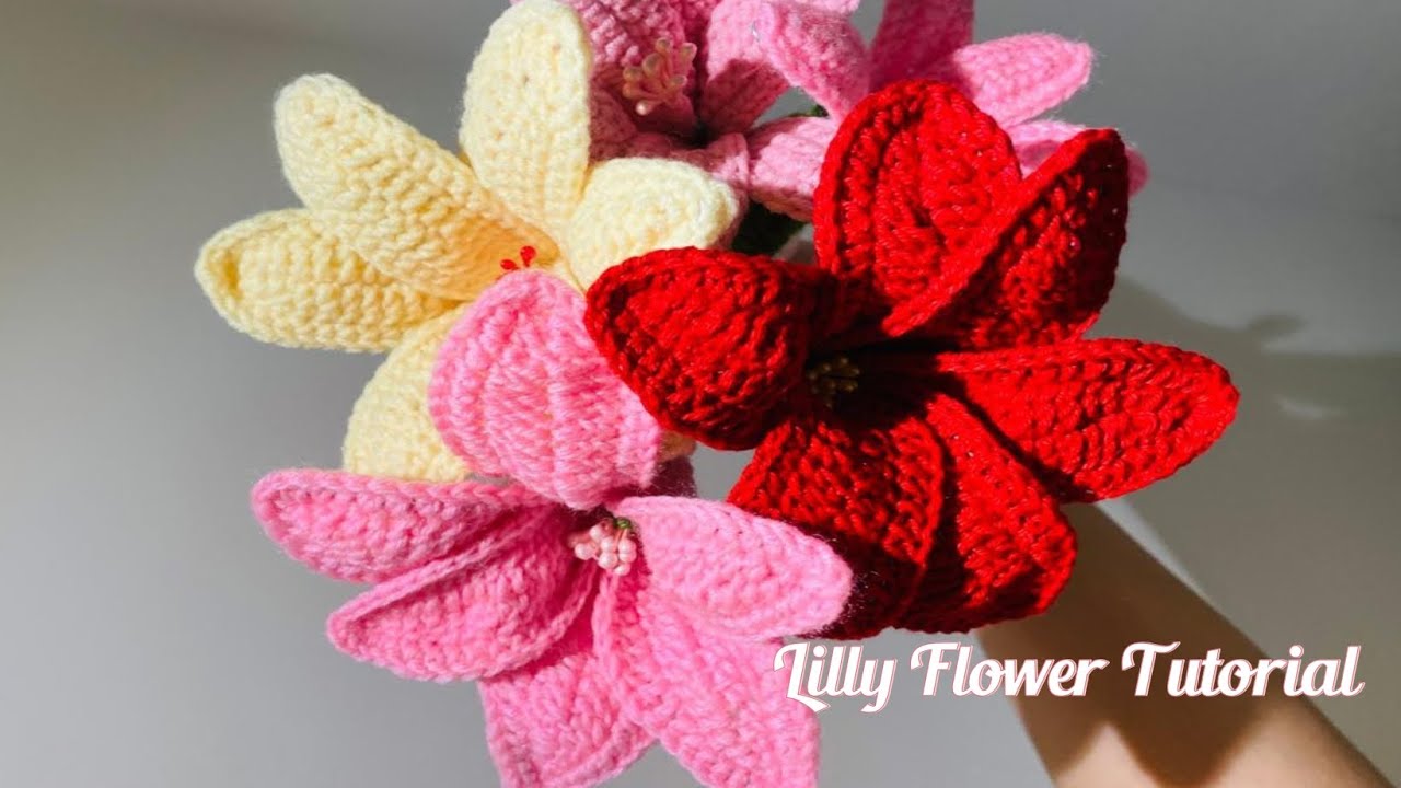 How To Crochet A Lilly Flower Step by Step | Pt.1 Flower Petal ♡