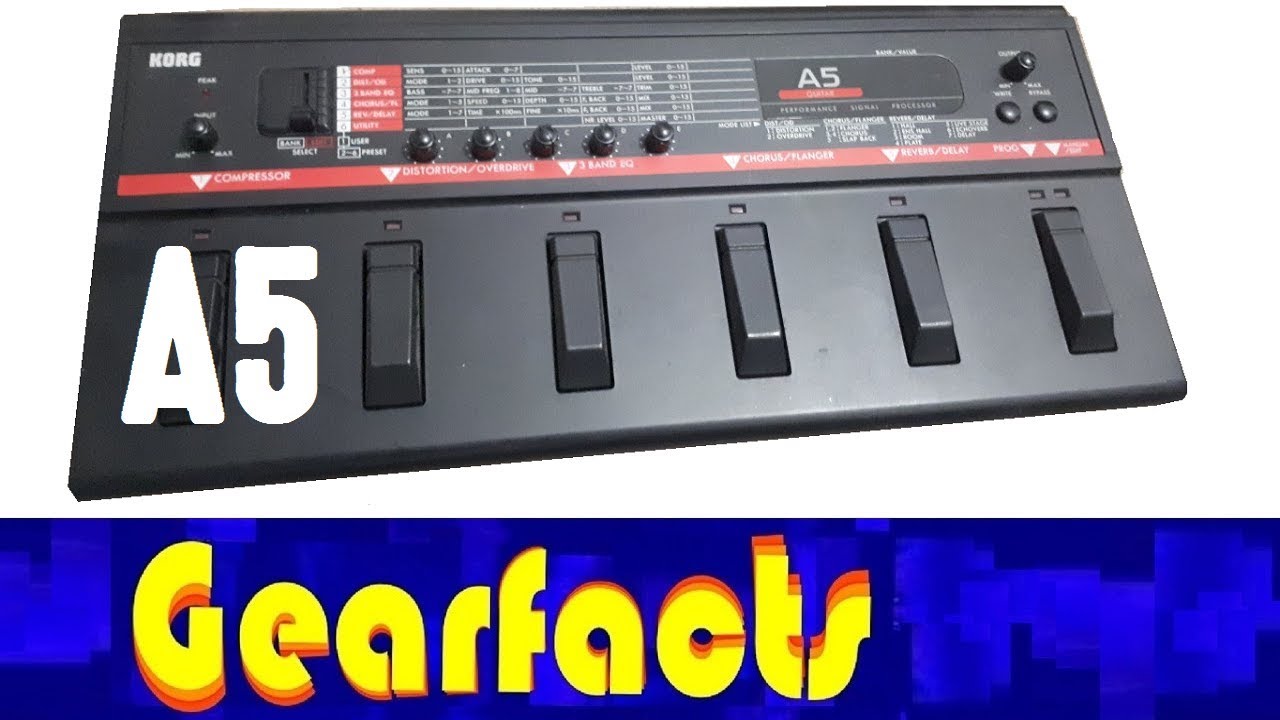 Korg A5 ambience guitar processor pedal demo - guitar and drums