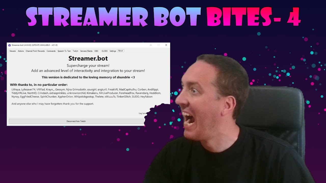 Timed events, Random numbers(Dice) and Global Variables(Death counter) - Streamer Bot bites