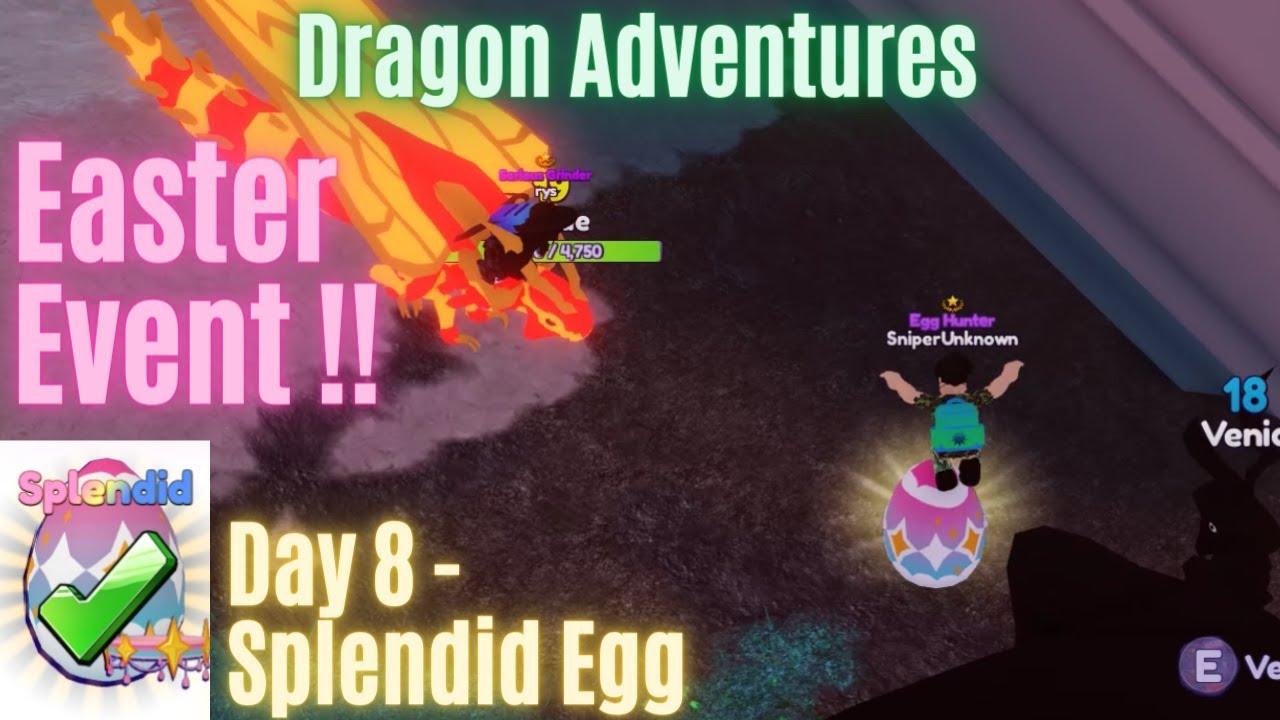 Day 8 Splendid Egg in the 2022 Easter Event in Roblox Dragon Adventures