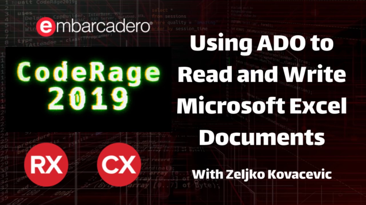 Using ADO to Read/Write in Microsoft Excel - CodeRage 2019