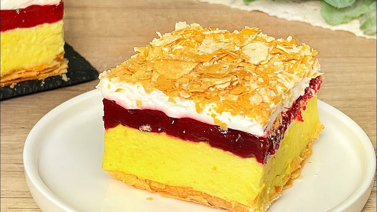 Французский кремовый торт, самый вкусный, который я когда-либо ела! Просто вкусно!