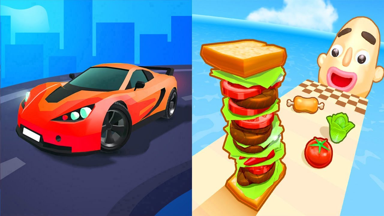 Race Master 3D VS Sandwich Runner - All Levels Gameplay Android iOS Ep 2