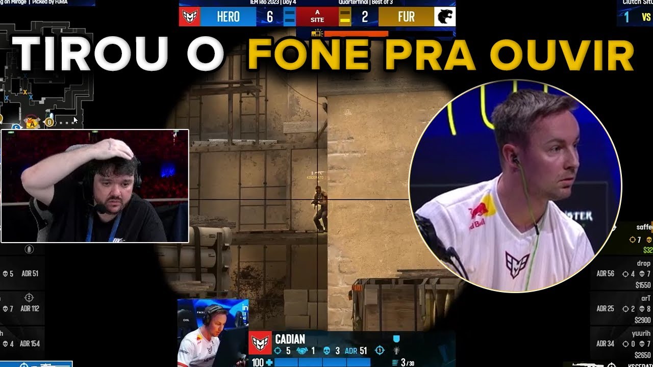 CADIAN FEZ UM ROUND EPICO CONTRA A FURIA NA IEM RIO | CORTES DO GAULES