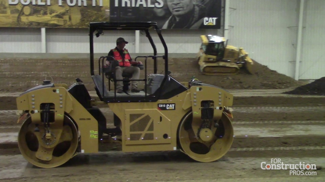 Характеристики асфальтоукладчика Cat CB10 с технологией осциллирующего барабана