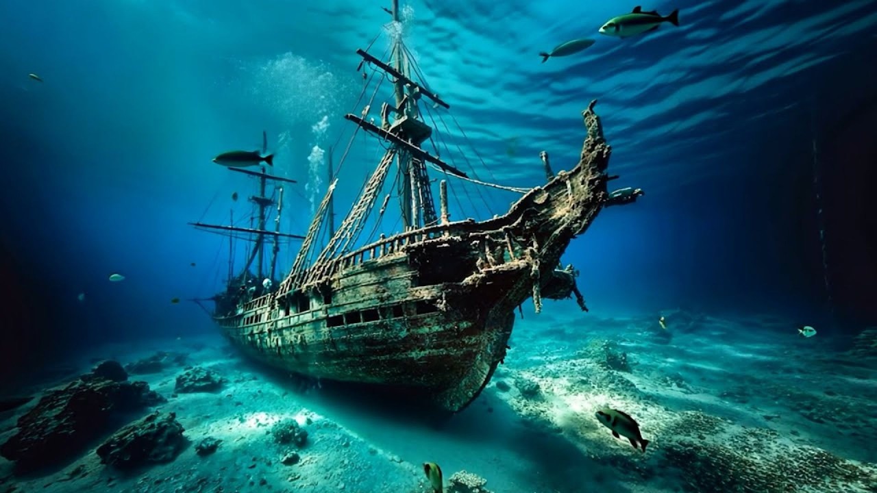 Mystery of The Deep Shipwreck | Ocean ASMR | Relaxing Underwater Sounds for Sleep, Focus, & Peace
