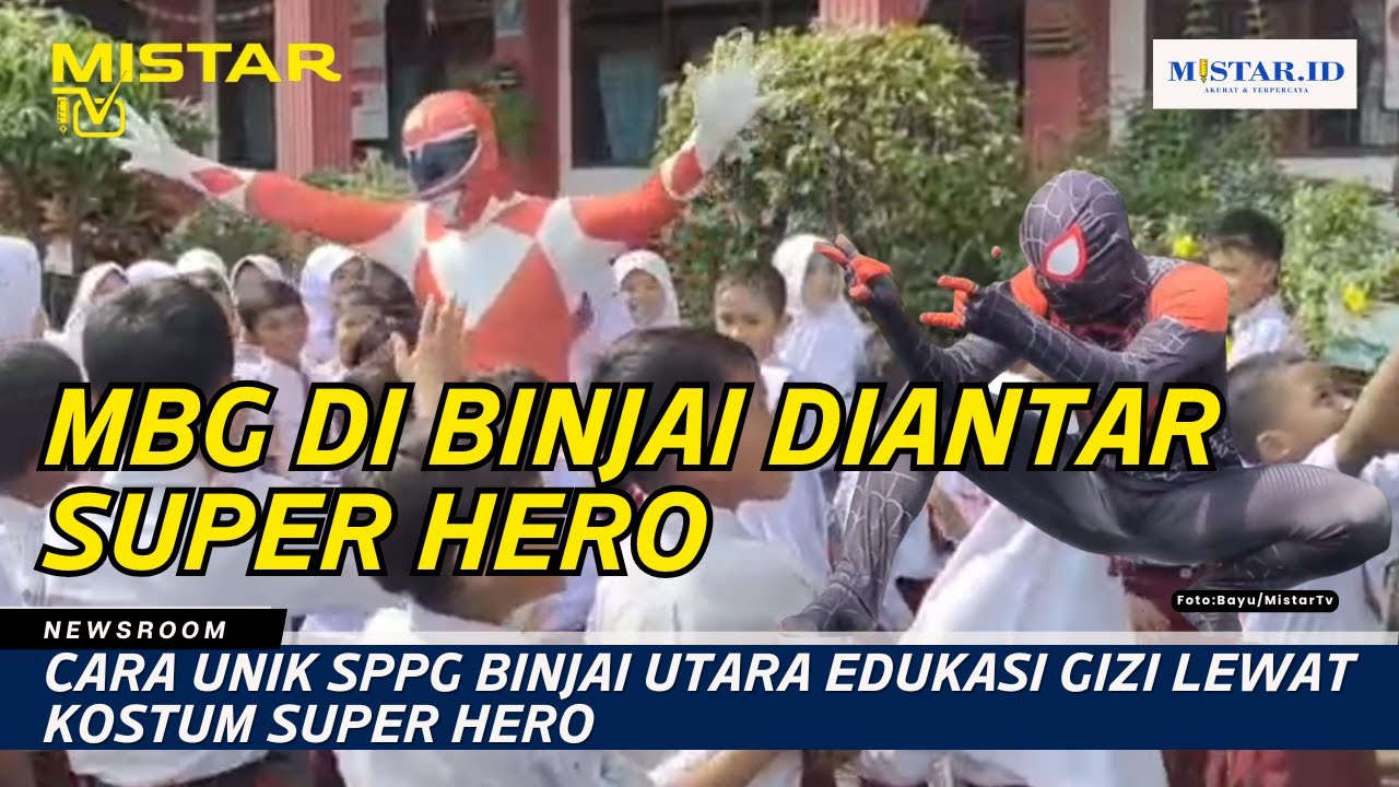 Cara Unik SPPG Binjai Utara Edukasi Gizi Lewat Kostum Super Hero