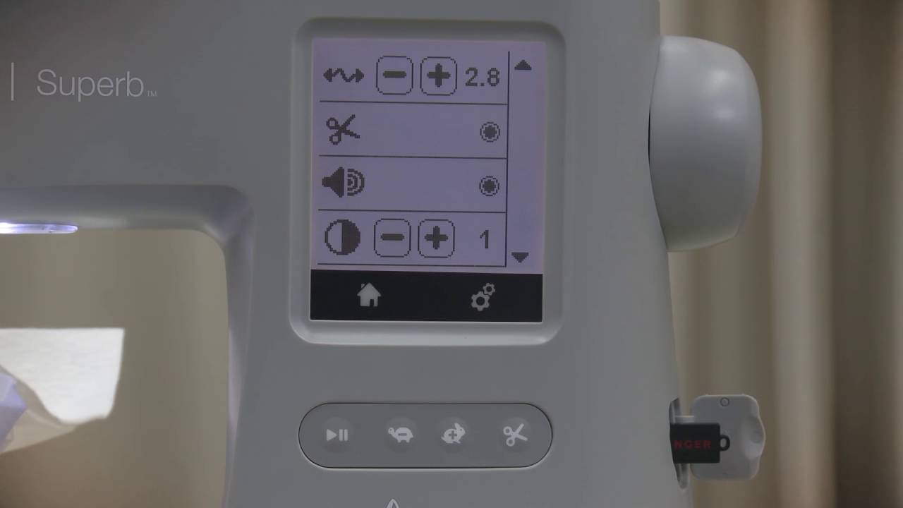 Bordadeira Superb EM200 - Configurando a Bordadeira