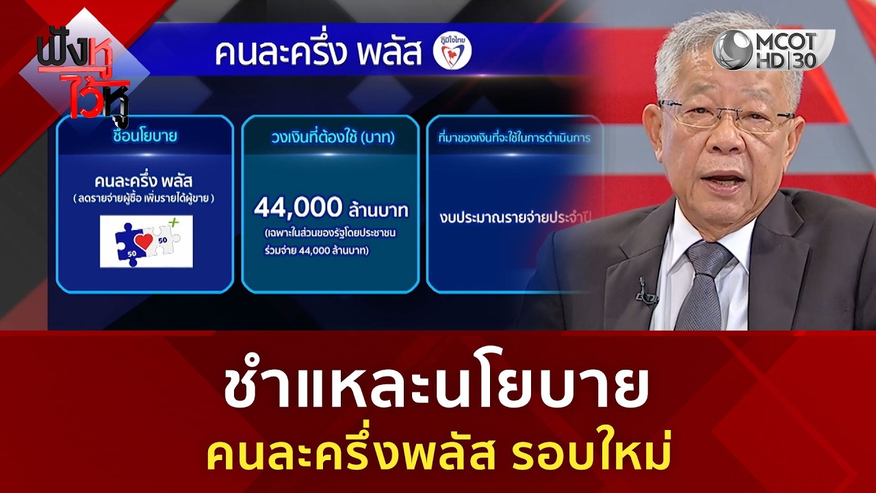 ชำแหละนโยบายคนละครึ่งพลัส รอบใหม่ (10 ก.พ. 69) | ฟังหูไว้หู