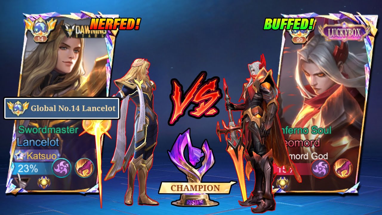 GLOBAL NERF LANCELOT VS BUFFED META LEOMORD IN SOLO RISING LEAGUE FINALS! (WHO WILL WIN?) - MLBB