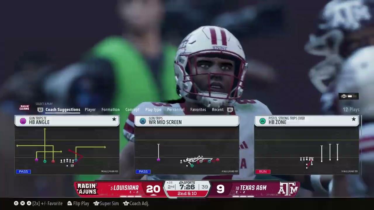 EA SPORTS™ College Football 26 - Режим династии - Louisiana Ragin' Cajuns против Texas A&M