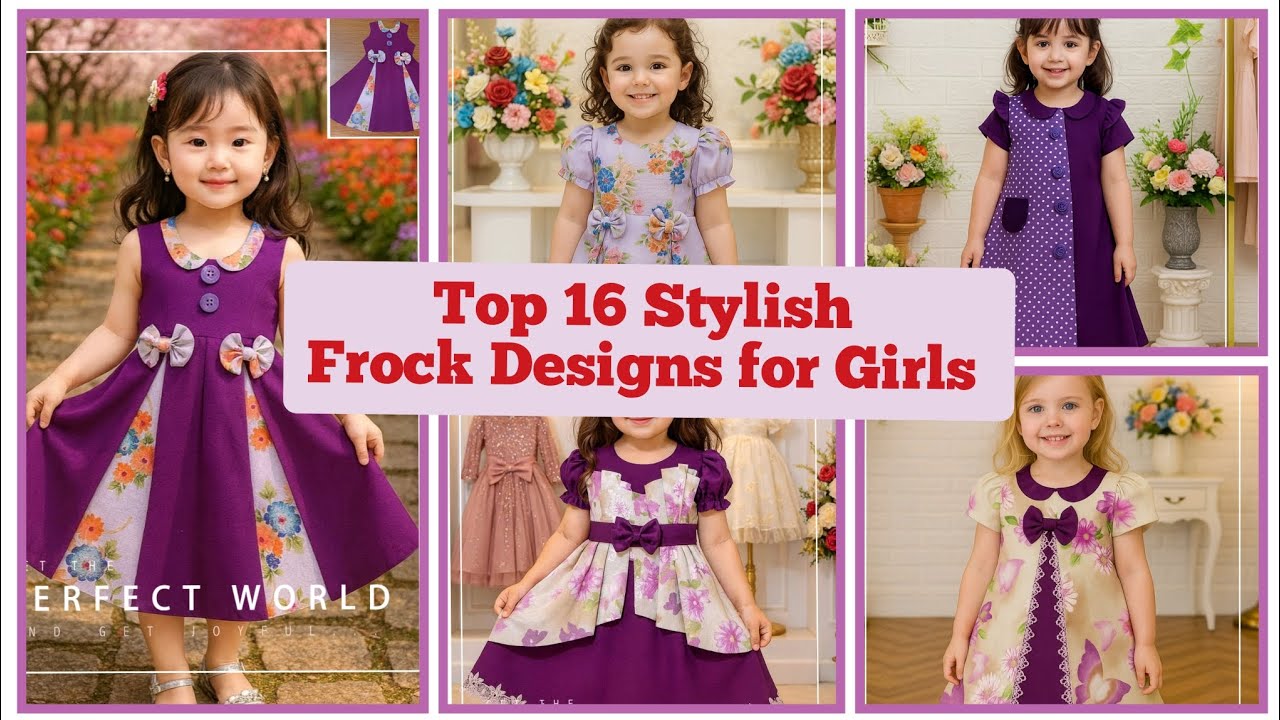 Top 16Stylish Frock Designs for Girls #fashion #sewing #shorts #trending  #babyfrock #frock #dress 