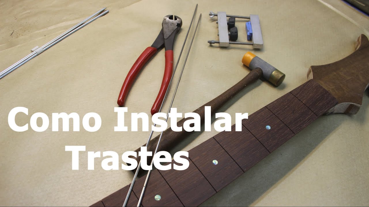 Como instalar trastes! Brunelli  Projeto Guri Aula 03 - Polo Lutheria Franca SP
