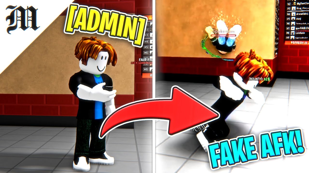 AFK NOOB WITH ADMIN STYLE TAKES OVER ROBLOX FIGHT IN A SCHOOL