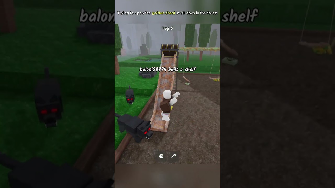 I really found the golden chest in 99 days in the forest #roblox