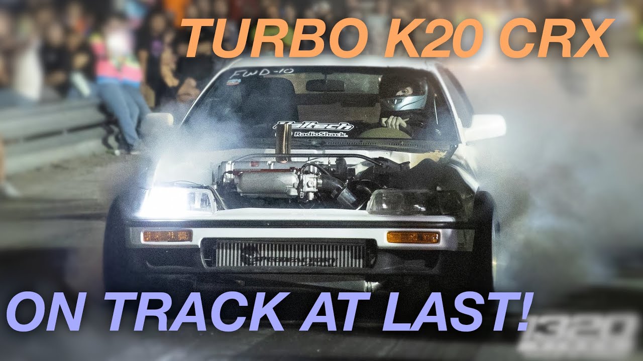 TESTING MY TURBO K SWAP CRX AT THE TRACK