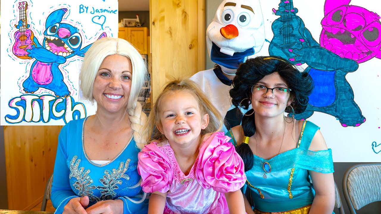 Frozen Elsa, Jasmine, and Olaf&rsquo;s Three Marker Challenge with Princess Butterfly!