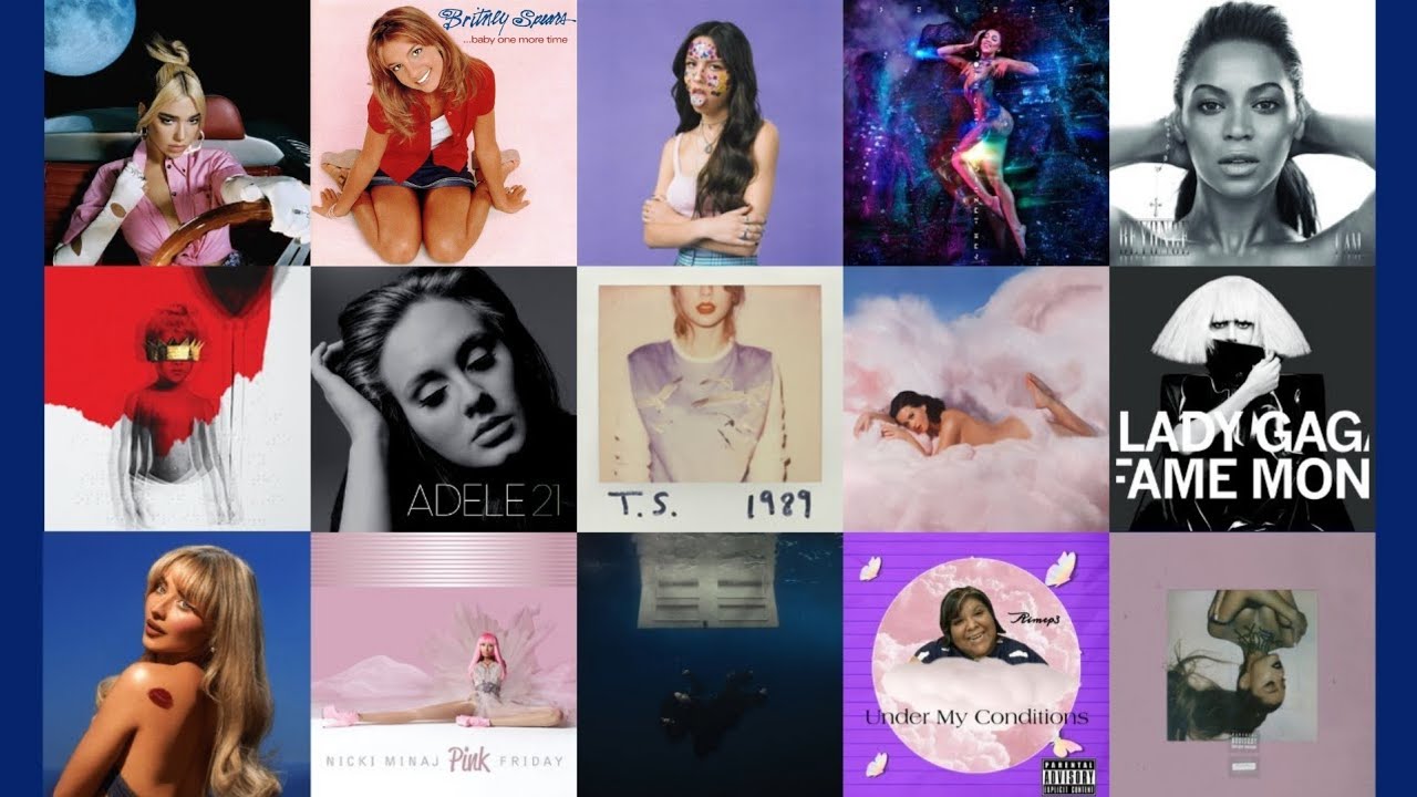 Top 100 | álbumes femeninos más escuchados de todos los tiempos (Spotify + YouTube)