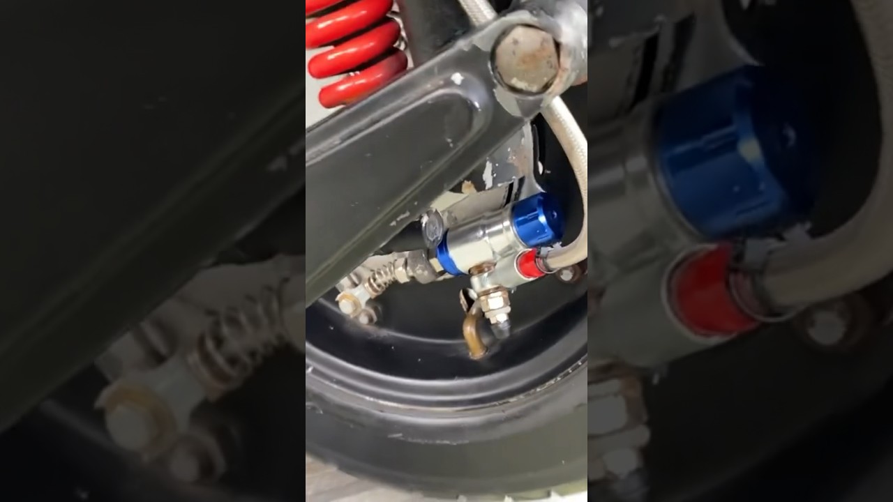 Pemasangan rem hidrolik di vespa