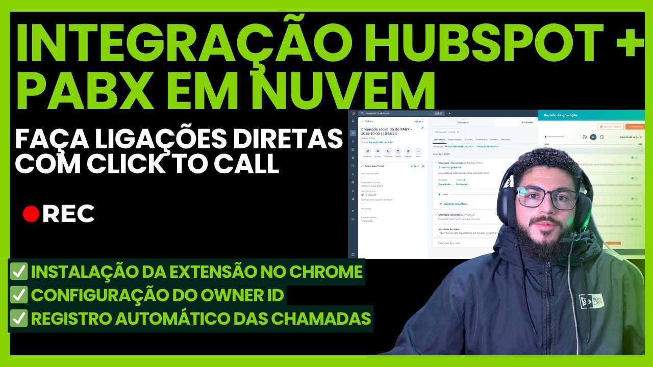 Integração do PABX ExperIP com HubSpot: Como Fazer Ligações Diretas com Click to Call
