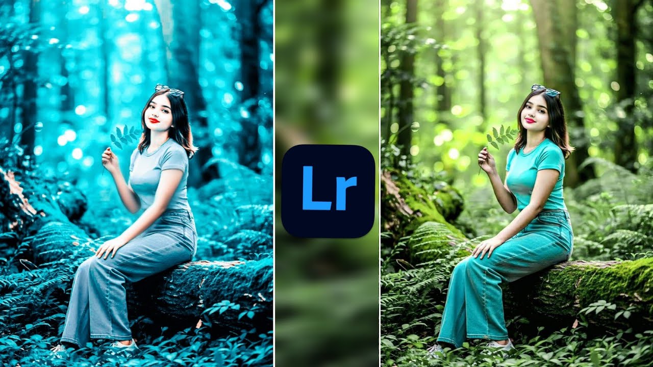 Lightroom aqua dark photo editing ll lightroom color change background editing 💯# lightroom#preset