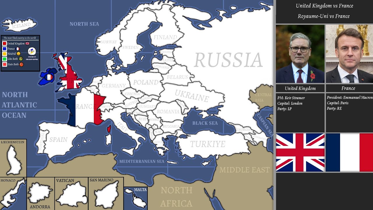 UK vs France the most liked country in the world