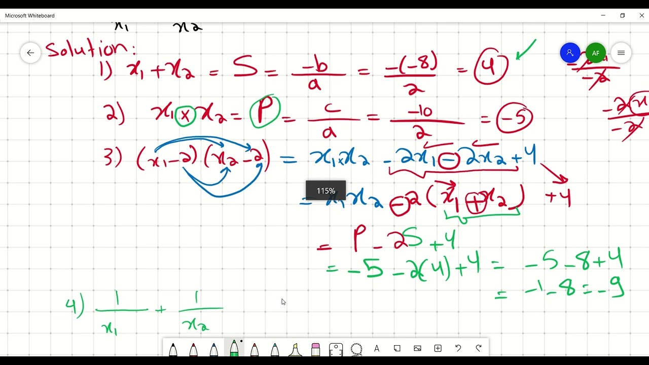 Sum and product of roots app.G 11