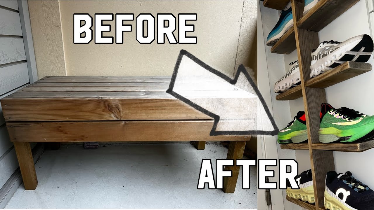 How to build a shoe shelf from recycled materials