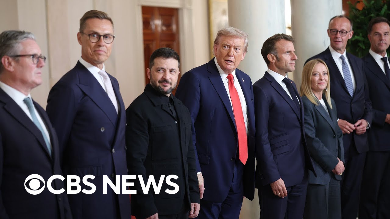 Trump meets with Zelenskyy, European leaders for Ukraine talks | full video