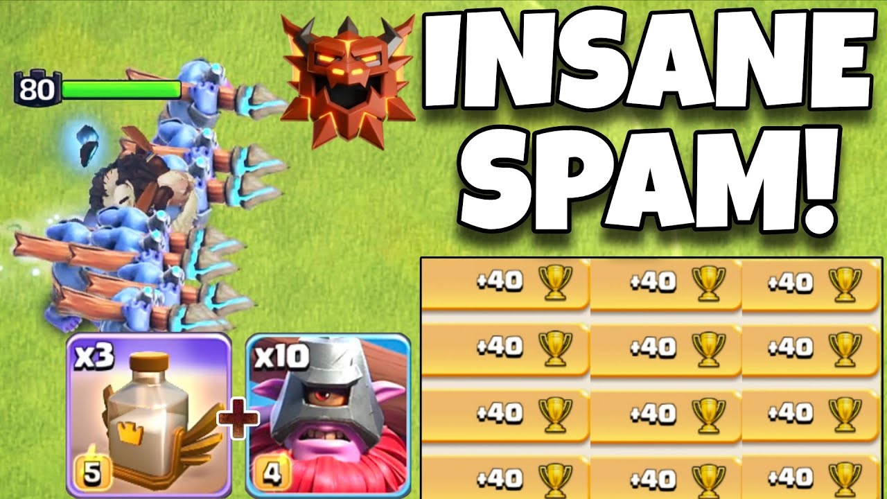 EASY But INSANELY Strong Spam Army in Legend League! Best th18 attack strategy in clash of clans 