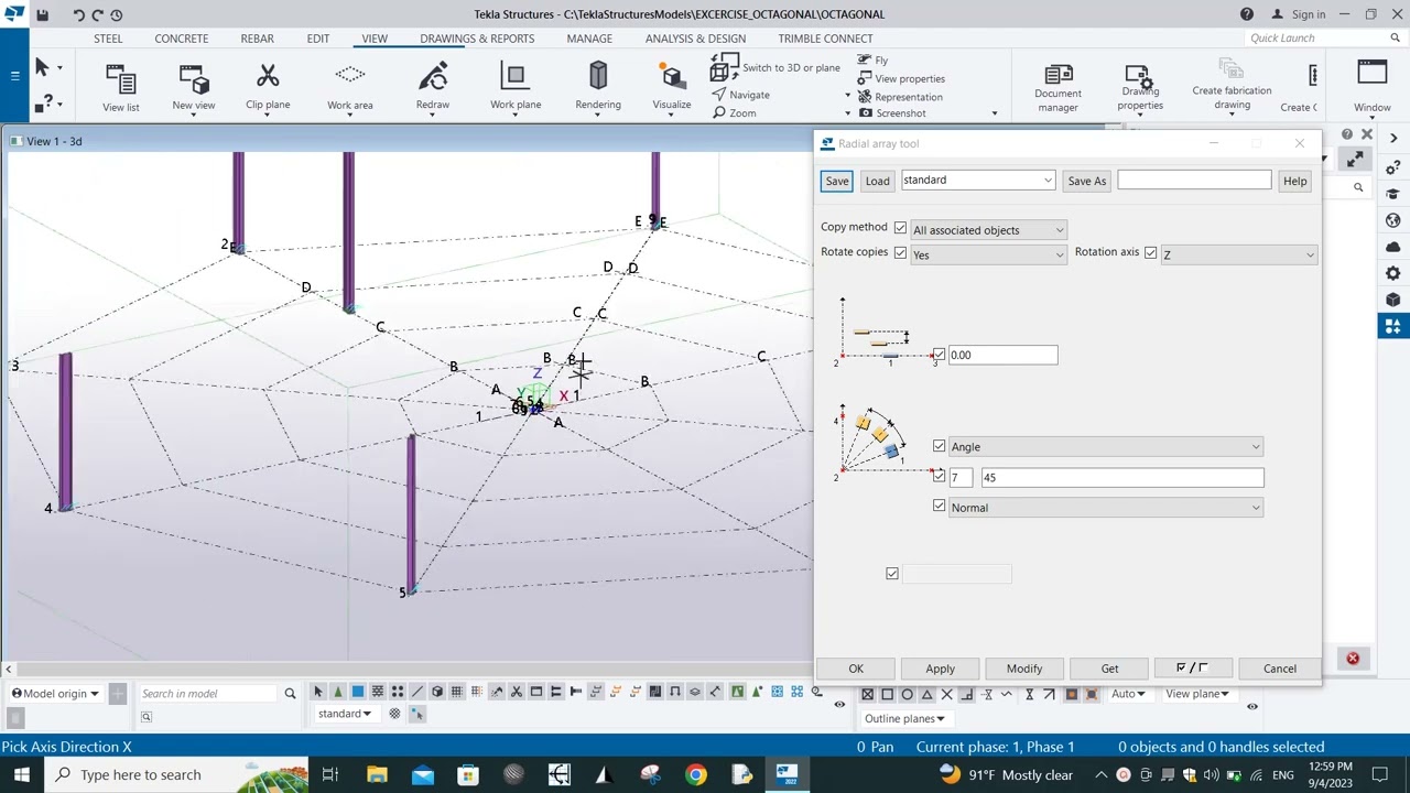 Tekla Radial Array Tool 2