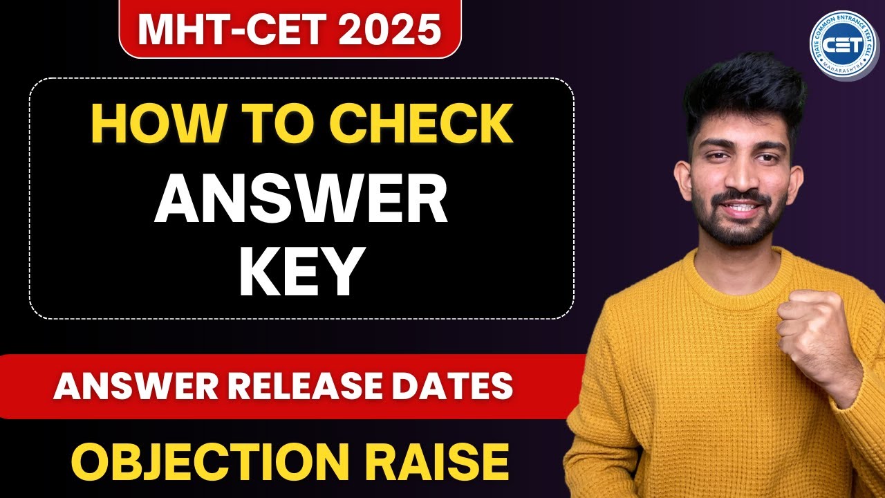 How to Check MHT-CET Answer Key 2025 | Mhtcet answer key 2025