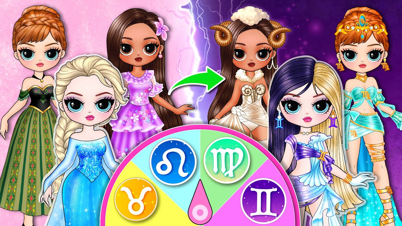 👑 Which Princess Will You Get? Spin the Dress Up Wheel! | DIY Paper Dolls Dress Up