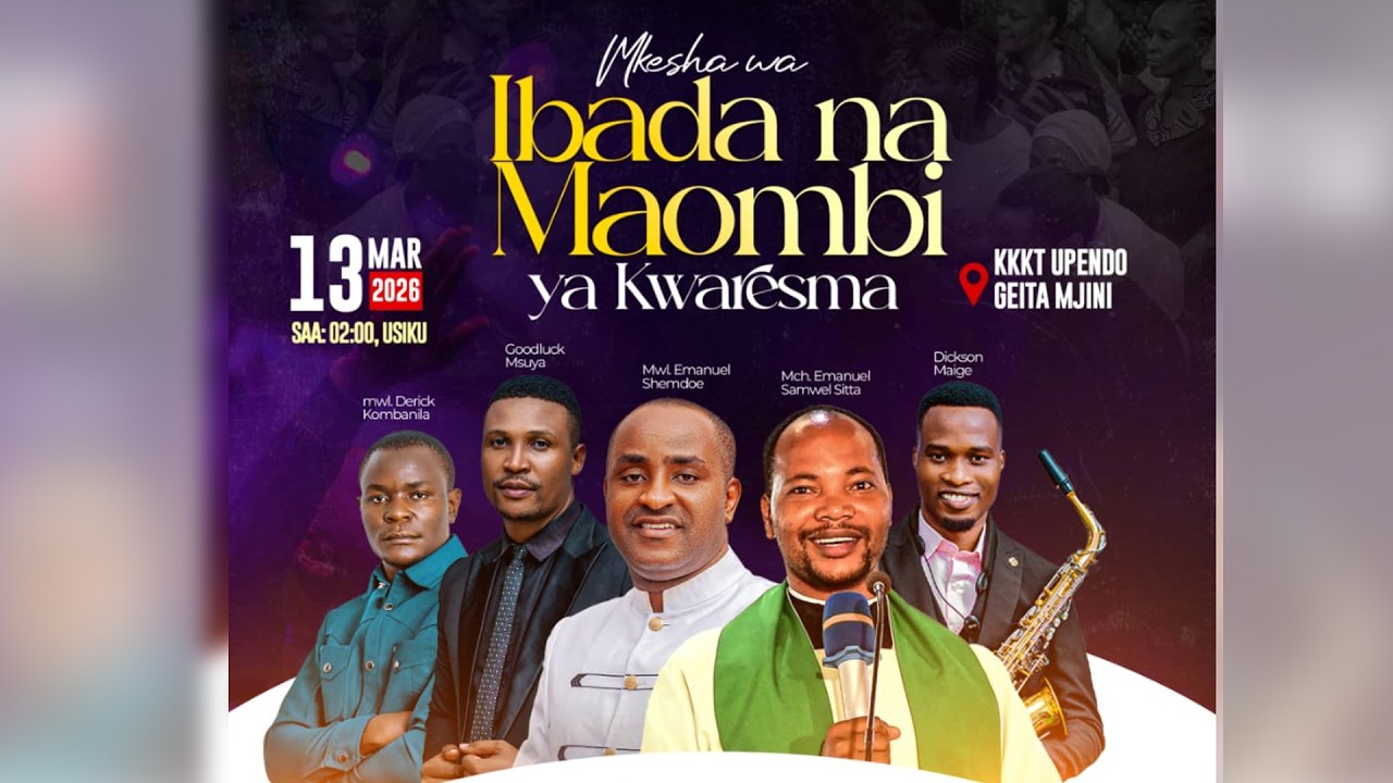 MKESHA WA IBADA NA MAOMBI YA KWARESMA | Mwl Emmanuel Shemdoe | 13 March, 2026