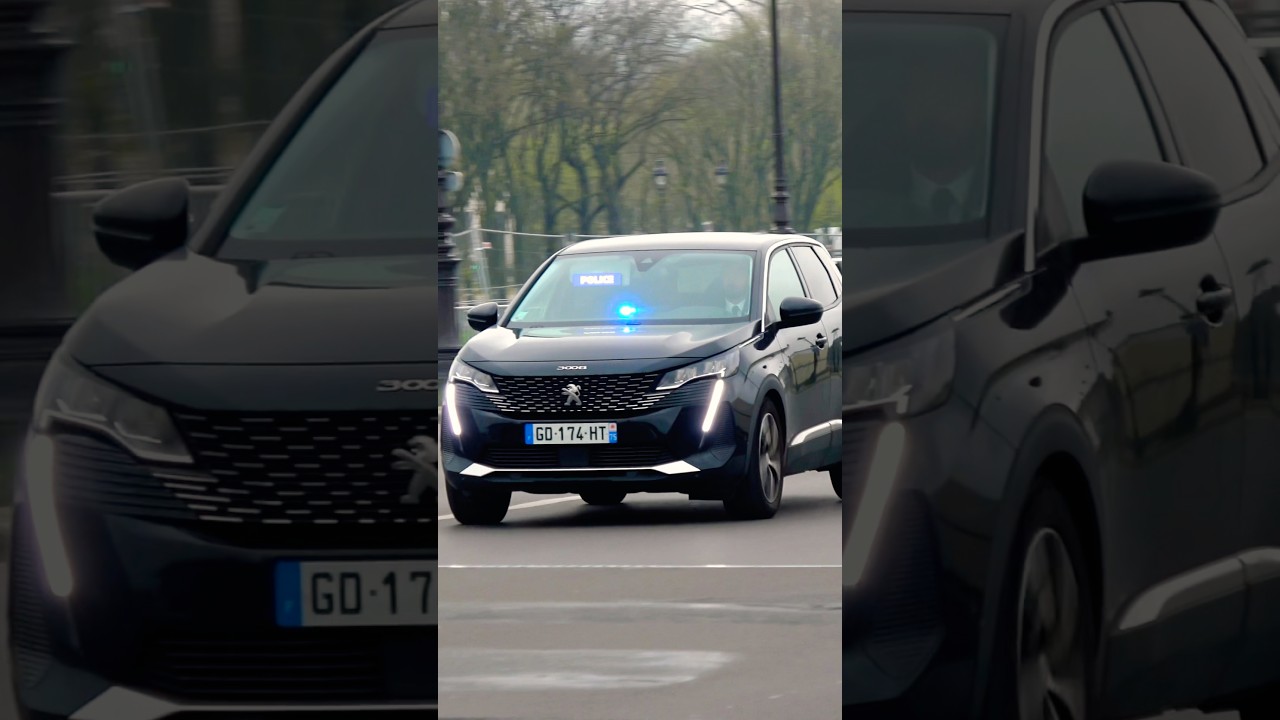 🚨 Undercover Police Car Responding in Paris