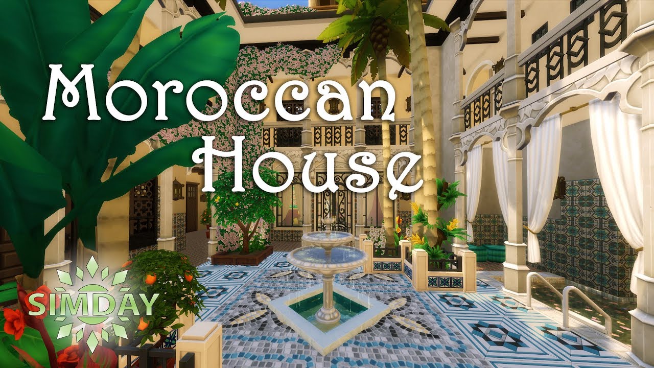 The Sims 4: Big Moroccan Family Home with a Courtyard