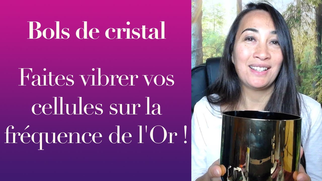Bols de cristal vibration de l'or pour vos cellules